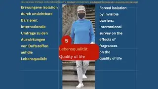 Studie Duftstoffsensibilit&auml;t / Study fragrance sensitivity: 5) Lebensqualit&auml;t / Quality of life