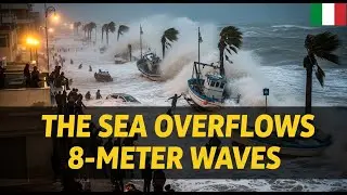 Extreme Emergency in Italy! 8-Meter Waves and Rains Submerged Coastal Areas