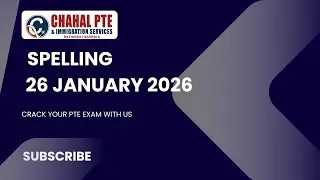 PTE SPELLING | 26 JANUARY 2026- Most Repeated | CHAHAL PTE
