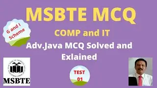 FREE Advance java MCQ TEST 01 For G Scheme and I Scheme MSBTE |Live exam  website in description