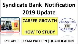 Syndicate Bank PGDBF Notification 2019 || Career Growth || syllabus,Exam pattern ||cut off