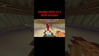 zombie boss vs 3 iron golems | Minecraft mob battle #minecraft #mobfight