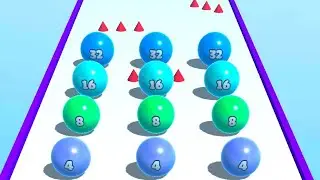 Satisfying mobile Game Max Levels Ball Merge 2048,Going Ball Android gameplay