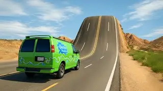 Cars vs Giant Bulge Challenge #1 in BeamNG Drive!
