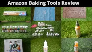 Amazon Baking Tools Review Butter paper/Silicone mat/Food color/Gold color/People mould/Fondant tool