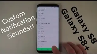 Setting Custom Notification Sounds | Galaxy S8/S8+