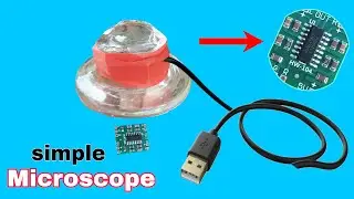 how to make simple microscope at home | make 🍷glass microscope | usb microscope