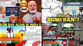 😨BGMI BAN AGAIN IN INDIA? 2025 TODAY OFFICIAL NEWS |BGMI DATA SELLING RELATED FIR IN KRAFTON .🥺