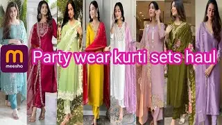 *Huge* Meesho party wear KURTI SETS & dupatta haul✨💝| Try on haul | Honest review |#meeshoshopping
