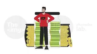 Bank savings account line 2D animation