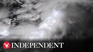 Thunder and lightning rolls over Midwest in satellite footage