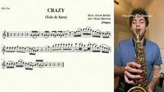 Crazy - Gnarls Barkley (Partitura para Saxo) Tik tok