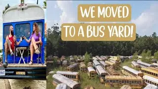WE MOVED to a bus yard | Hunting for our donor bus