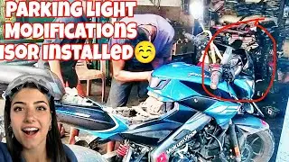 Pulsar ns 125 Parking light installation ☺️ || Visor change✌️