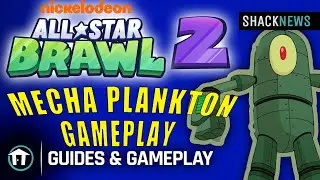 Mecha Plankton Gameplay - Nickelodeon All-Star Brawl 2