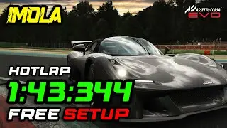 🔥 HOTLAP IMOLA 🟢 DALLARA Trackday &ndash; 1:43.344 🕒 | AC EVO 0.4.1 | 🛠️FREE SETUP | 📜 TRACK GUIDE