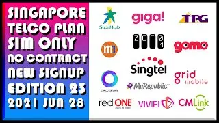 Singapore Telco Plan - Edition 23 - 28 Jun 2021 [ SIM Only with No Contract and for New Signup ]