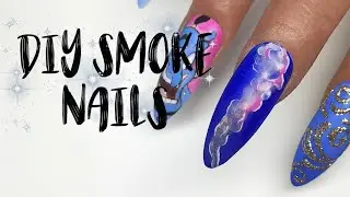 DIY - SMOKE NAILS WITH EYESHADOWS!!