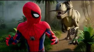 Spider-Man vs Dinosaurs & Velociraptor Jungle Fight! Epic Dino Battle 2026