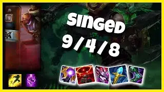 Singed vs Jax BR Challenger TOP (9/4/8) Gameplay Replay - Patch 10.23