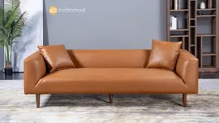 Bolton Sofa in Vegan Leather for Mid-Century Modern Style | Mid in Mod