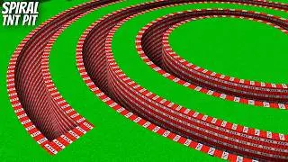 I found a LONGEST TNT PIT in Minecraft ! SPIRAL TNT PIT !