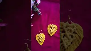 Diy Macrame feather earrings tutorial | Step by step for beginners | Boho design #macrameearrings