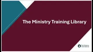 01 26 Ministry Training Library Slides