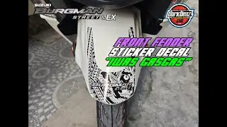 Suzuki Burgman 125 Clear Fender Printed Sticker Decal - Installation Guide | by DarkBenz