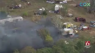 LIVE COVERAGE | Large Fire Outside of Tulsa Oklahoma from KOTV News On 6