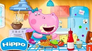 Hippo Cafe Manager - Funny Kitchen - Hippo Kids Games Full Episode 23 - Baby Games Videos