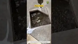 Water Jet Tile Cutting Process Using High-Pressure Force