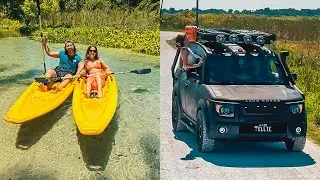 Kayaking con COCODRILOS! 🐊🚣‍♀️🌳 | Honda Element 🚐🏕️ | FLORIDA SPRINGS
