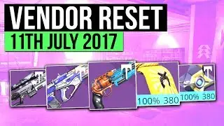 Destiny | WEEKLY VENDOR RESET! - Best Vendor Gear & All 100% Stat Roll Armor! (11th July)