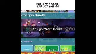 Day 5 Get 94k Gems From TapJoy Skip-Bo Ezz Gems Guys 😉 #tapjoy #growtopia #skip-bo #skipbo #ezzgems