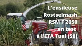 L'ensileuse Rostselmash RSM F 2650 en d&eacute;monstration &agrave; l'ensilage de ma&iuml;s chez l'ETA Tual (Manche).