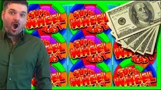 BIG WIN!!! LIVE PLAY on Super Blast Wheel Slot Machine with Bonuses