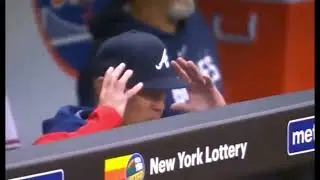 Austin Riley is safe at home after review