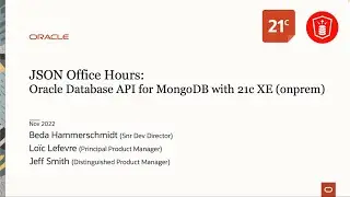 Oracle Database API for MongoDB: use with 21c XE onprem