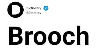 Brooch Meaning In English