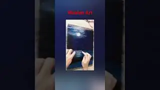 Woolen Art / Woolen Watercolor / Painting With Wool 🎨 #shorts #video #art #artist #painting #wool