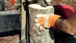 Log Splitter with Homemade 4 way wedge
