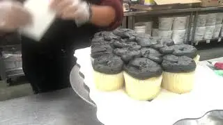 How to make a Coffin cupcake cake Pt.9