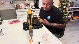 We are back/He bought a Excavator toy