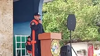 Fire Marcial Insp. Romeo P. Palma his message