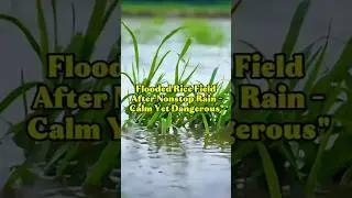 Flooded Rice Field After Nonstop Rain - Calm Yet Dangerous