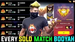 Every Solo Rank Match BOOYAH !! Solo rank push tips and tricks