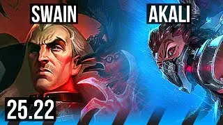 SWAIN vs AKALI (MID) | 18/1/8, Legendary | EUW Master | 25.22