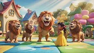 Five Little Toy Lions Roar Roar Roar | Nursery Rhymes for Kids & Baby Songs