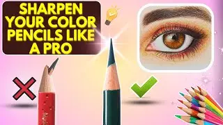 Best Way To Sharpen Colored Pencils To Get Long & Sharp Tip #colorpencils #pencilsharpener